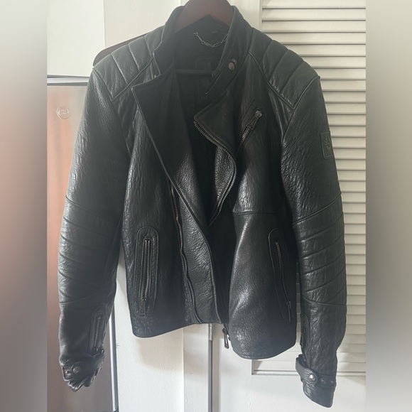 Belstaff Black Leather Jacket IT46/US36/S - Picture 1 of 2